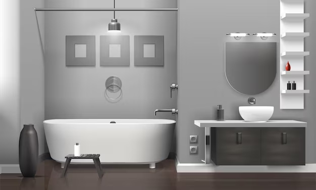 Modern bathroom 3D modeling
